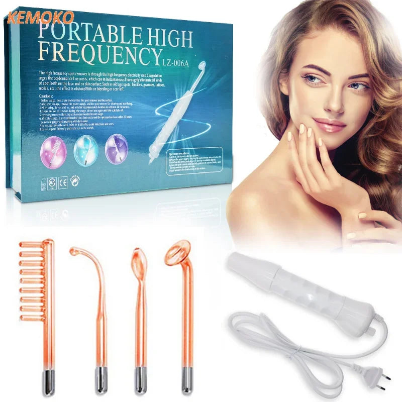 DermaPulse 4-in-1 Portable High Frequency Electrotherapy Beauty Device
