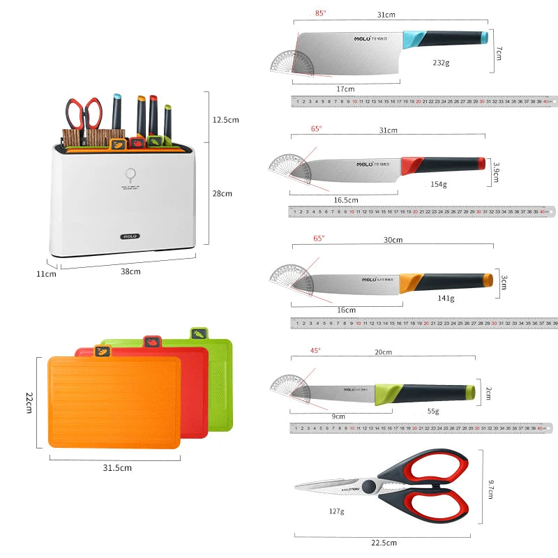 Kitchen Sorted Knife Set & Dryer Holder